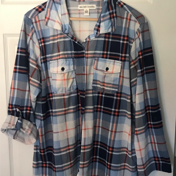 New York Laundry Tops - New York laundry size 1X flannel shirt